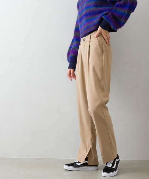 SpRay(スプレイ)の「起毛ツイルスラックス(スラックス・レディース・ブラック/ベージュ/オリーブ/マスタード/モカ/ピンク系その他/ダークオレンジ・FREE)」の19枚目の写真