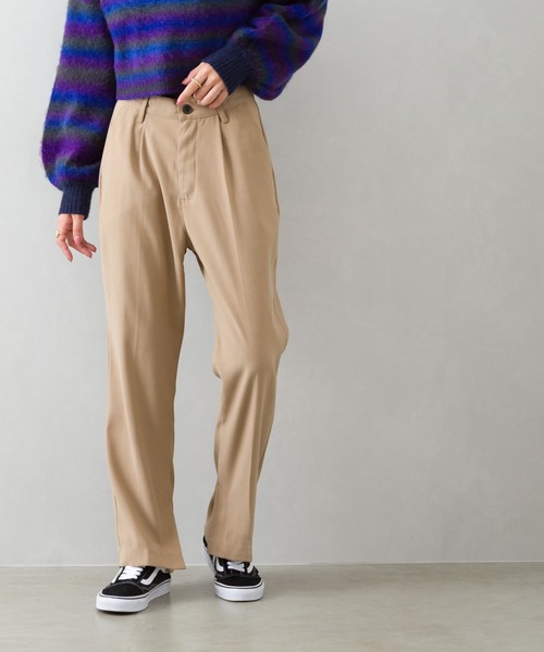 SpRay(スプレイ)の「起毛ツイルスラックス(スラックス・レディース・ブラック/ベージュ/オリーブ/マスタード/モカ/ピンク系その他/ダークオレンジ・FREE)」の21枚目の写真