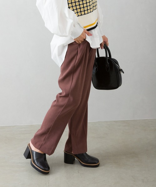 SpRay(スプレイ)の「起毛ツイルスラックス(スラックス・レディース・ブラック/ベージュ/オリーブ/マスタード/モカ/ピンク系その他/ダークオレンジ・FREE)」の18枚目の写真