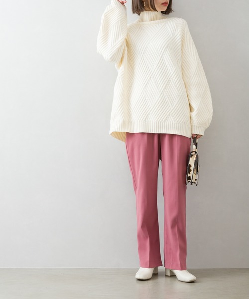 SpRay(スプレイ)の「起毛ツイルスラックス(スラックス・レディース・ブラック/ベージュ/オリーブ/マスタード/モカ/ピンク系その他/ダークオレンジ・FREE)」の16枚目の写真