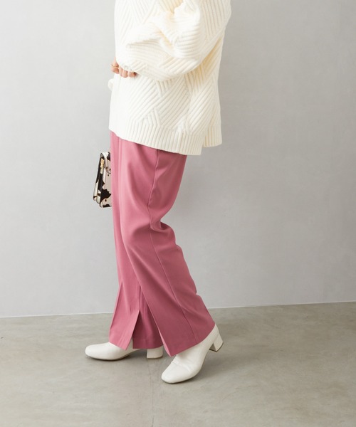 SpRay(スプレイ)の「起毛ツイルスラックス(スラックス・レディース・ブラック/ベージュ/オリーブ/マスタード/モカ/ピンク系その他/ダークオレンジ・FREE)」の14枚目の写真