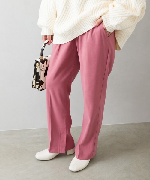 SpRay(スプレイ)の「起毛ツイルスラックス(スラックス・レディース・ブラック/ベージュ/オリーブ/マスタード/モカ/ピンク系その他/ダークオレンジ・FREE)」の12枚目の写真