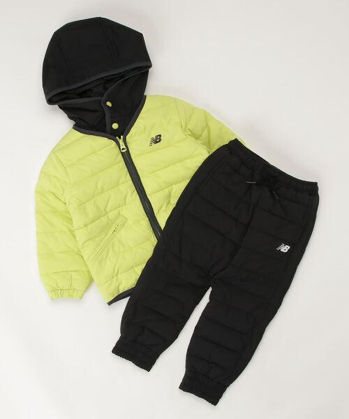 NEW BALANCE（ニューバランス）の「パデットセットアップ（セットアップ・キッズ・グリーン系その他/ネイビー・130/110/145/120/100）」の2枚目の写真