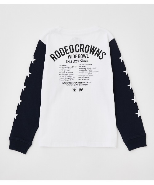 RODEO CROWNS WIDE BOWL（ロデオクラウンズワイドボウル）の「キッズ 10th STARS L/S Tシャツ（Tシャツ/カットソー・キッズ・ベージュ/ホワイト・110/130/140/120）」の2枚目の写真