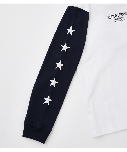 RODEO CROWNS WIDE BOWL（ロデオクラウンズワイドボウル）の「キッズ 10th STARS L/S Tシャツ（Tシャツ/カットソー・キッズ・ベージュ/ホワイト・110/130/140/120）」の9枚目の写真