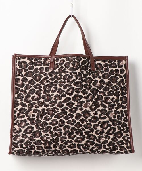 coca(coca)(コカ)の「レオパード柄ビッグトートバッグ(トートバッグ・レディース・レオパード・ONE SIZE)」の2枚目の写真