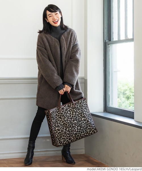 coca(coca)(コカ)の「レオパード柄ビッグトートバッグ(トートバッグ・レディース・レオパード・ONE SIZE)」の10枚目の写真