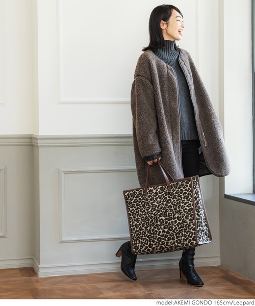 coca(coca)(コカ)の「レオパード柄ビッグトートバッグ(トートバッグ・レディース・レオパード・ONE SIZE)」の11枚目の写真