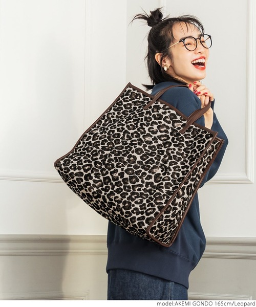 coca(coca)(コカ)の「レオパード柄ビッグトートバッグ(トートバッグ・レディース・レオパード・ONE SIZE)」の14枚目の写真
