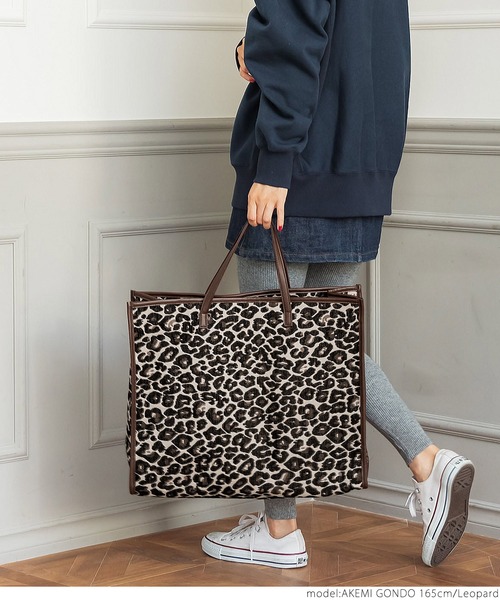 coca(coca)(コカ)の「レオパード柄ビッグトートバッグ(トートバッグ・レディース・レオパード・ONE SIZE)」の16枚目の写真