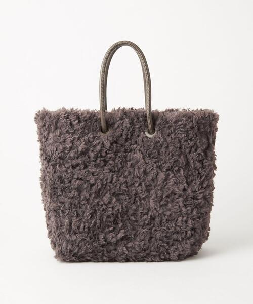 green label relaxing（グリーンレーベルリラクシング）の「ボア ミニショッピング 2WAYバッグ（ショルダーバッグ・レディース・ブラック/オフホワイト/モカ/ケリー・FREE）」の7枚目の写真