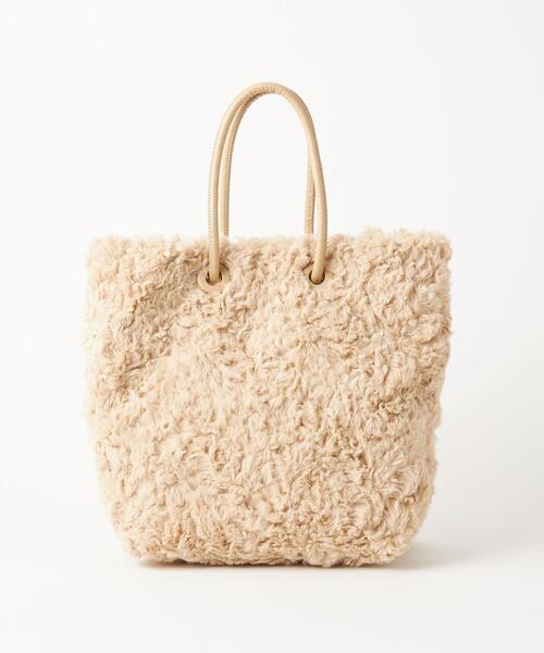 green label relaxing（グリーンレーベルリラクシング）の「ボア ミニショッピング 2WAYバッグ（ショルダーバッグ・レディース・ブラック/オフホワイト/モカ/ケリー・FREE）」の16枚目の写真