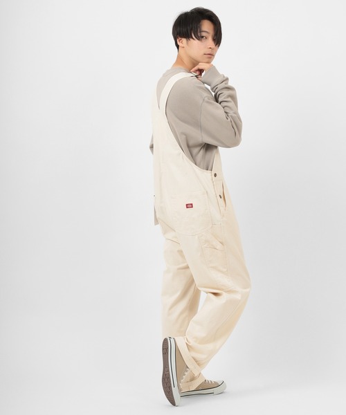 Dickies（ディッキーズ）の「【Dickies/ディッキーズ】ルーズフィット オーバーオール/ デニム/ ホワイト/ブラック（サロペット/オーバーオール・メンズ・ブラック/オフホワイト/インディゴブルー/ライトインディゴブルー・M/L/XL）」の12枚目の写真