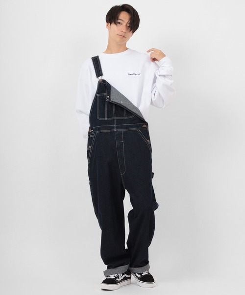 Dickies（ディッキーズ）の「【Dickies/ディッキーズ】ルーズフィット オーバーオール/ デニム/ ホワイト/ブラック（サロペット/オーバーオール・メンズ・ブラック/オフホワイト/インディゴブルー/ライトインディゴブルー・M/L/XL）」の8枚目の写真