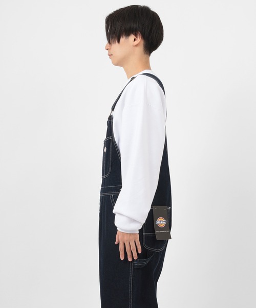 Dickies（ディッキーズ）の「【Dickies/ディッキーズ】ルーズフィット オーバーオール/ デニム/ ホワイト/ブラック（サロペット/オーバーオール・メンズ・ブラック/オフホワイト/インディゴブルー/ライトインディゴブルー・M/L/XL）」の10枚目の写真