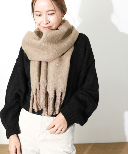Per sist ence（パーシエンス）の「Per sist ence/パーシエンス　無地＆チェック バルキーストール（マフラー・レディース・ブラック/ベージュ/ピンク/アイボリー/ブラック系その他/ベージュ系その他/ブルー系その他/ピンク系その他・FREE）」の21枚目の写真