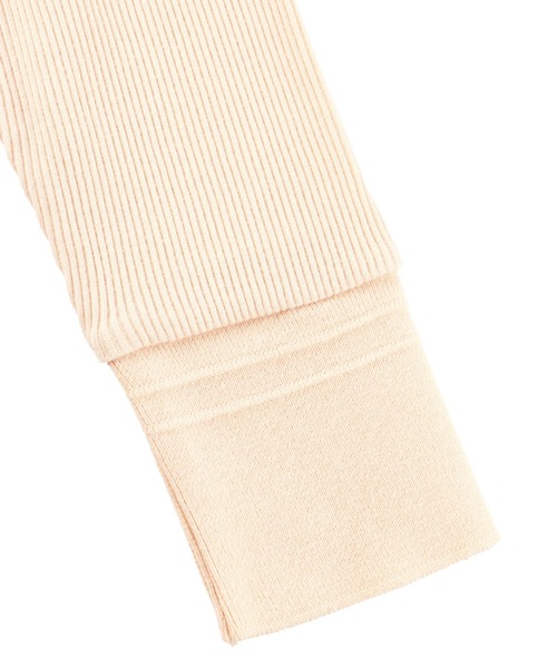 ALEXIA STAM（アリシアスタン）の「China Button Rib Knit Top/チャイナボタンリブニットトップ（Tシャツ/カットソー・レディース・チャコールグレー/ブラウン/オフホワイト・FREE）」の12枚目の写真