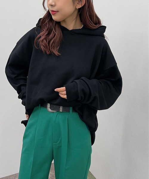 apres jour mignon(アプレジュールミニョン)の「ダメージ裏毛フーディー【ZOZOTOWN限定アイテム】(パーカー・レディース・アイボリー/ブラック/ナチュラル・X-LARGE/フリー)」の8枚目の写真