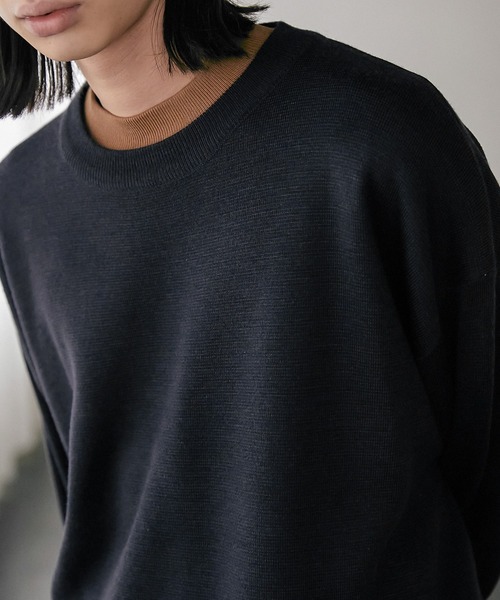 nowm(ノウム)の「【nowm】MILANO RIB LOOSE CREW NECK KNIT / ミラノリブ ルーズクルーネックニット(ニット/セーター・メンズ・ダークネイビー/グレイッシュベージュ・M/L)」の19枚目の写真