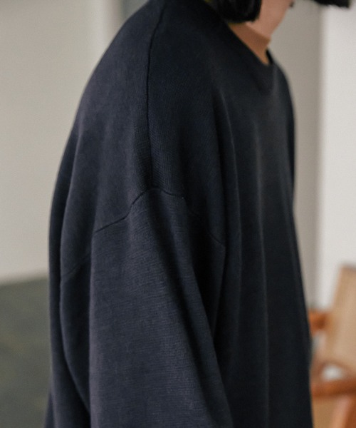 nowm(ノウム)の「【nowm】MILANO RIB LOOSE CREW NECK KNIT / ミラノリブ ルーズクルーネックニット(ニット/セーター・メンズ・ダークネイビー/グレイッシュベージュ・M/L)」の20枚目の写真