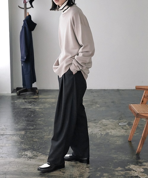 nowm(ノウム)の「【nowm】MILANO RIB LOOSE CREW NECK KNIT / ミラノリブ ルーズクルーネックニット(ニット/セーター・メンズ・ダークネイビー/グレイッシュベージュ・M/L)」の16枚目の写真