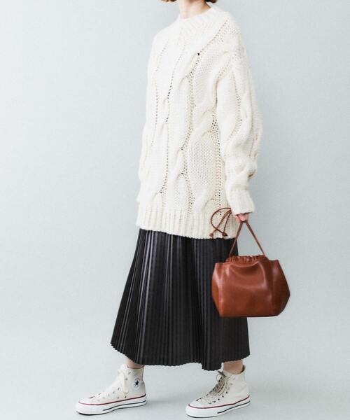 CONVERSE TOKYO(コンバーストウキョウ)の「ギャザー巾着バッグ(ハンドバッグ・レディース・ミント/ブラウン・FREE)」の17枚目の写真