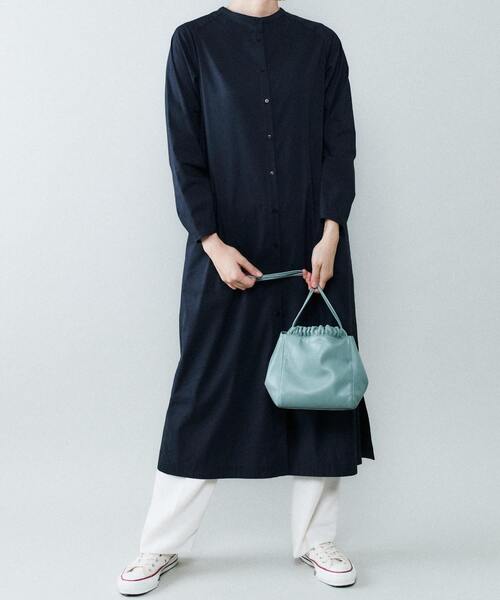 CONVERSE TOKYO(コンバーストウキョウ)の「ギャザー巾着バッグ(ハンドバッグ・レディース・ミント/ブラウン・FREE)」の7枚目の写真