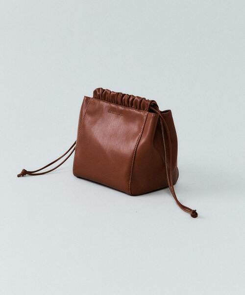 CONVERSE TOKYO(コンバーストウキョウ)の「ギャザー巾着バッグ(ハンドバッグ・レディース・ミント/ブラウン・FREE)」の6枚目の写真