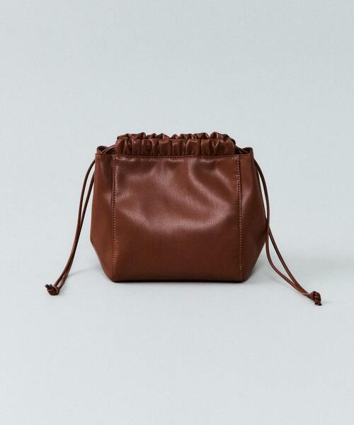 CONVERSE TOKYO(コンバーストウキョウ)の「ギャザー巾着バッグ(ハンドバッグ・レディース・ミント/ブラウン・FREE)」の18枚目の写真