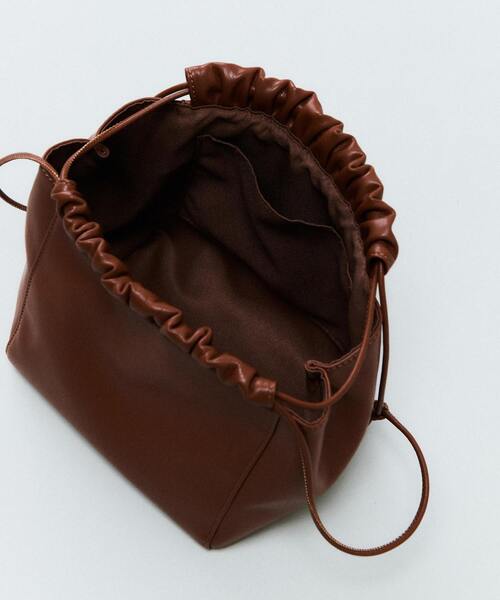 CONVERSE TOKYO(コンバーストウキョウ)の「ギャザー巾着バッグ(ハンドバッグ・レディース・ミント/ブラウン・FREE)」の8枚目の写真