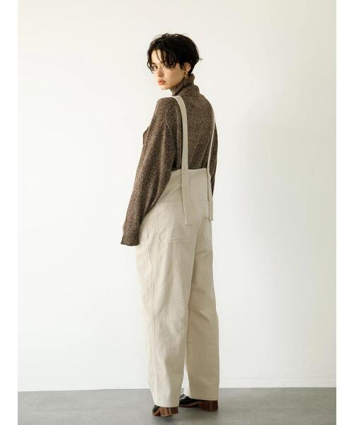 koe（コエ）の「コーデュロイオーバーオール*（サロペット/オーバーオール・レディース・グレー/オフホワイト/ブラック・L/S/M）」の5枚目の写真