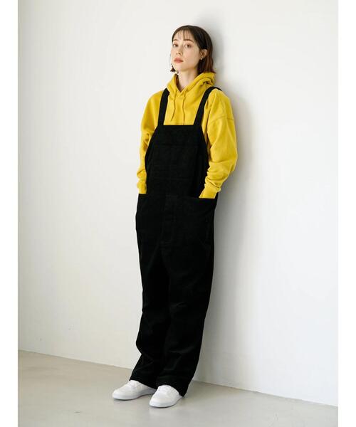 koe（コエ）の「コーデュロイオーバーオール*（サロペット/オーバーオール・レディース・グレー/オフホワイト/ブラック・L/S/M）」の8枚目の写真