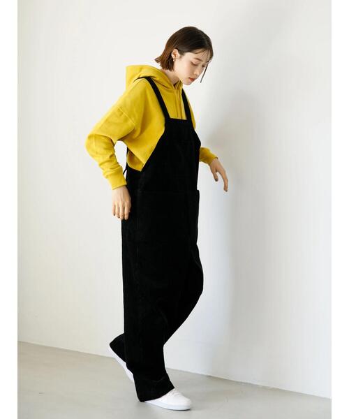 koe（コエ）の「コーデュロイオーバーオール*（サロペット/オーバーオール・レディース・グレー/オフホワイト/ブラック・L/S/M）」の9枚目の写真