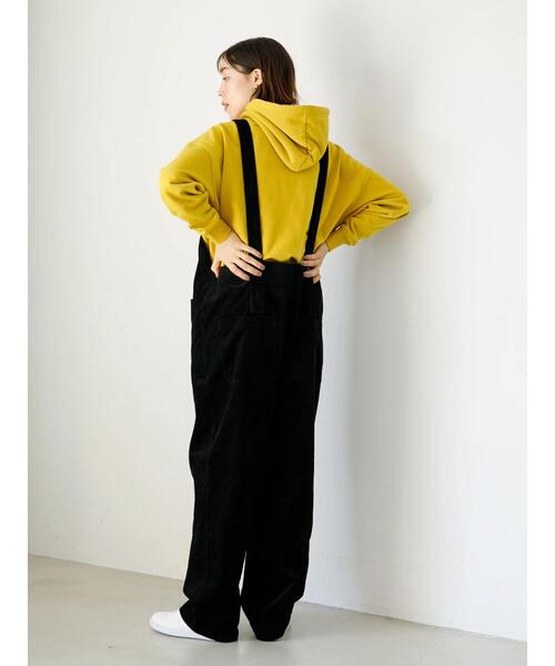 koe（コエ）の「コーデュロイオーバーオール*（サロペット/オーバーオール・レディース・グレー/オフホワイト/ブラック・L/S/M）」の10枚目の写真