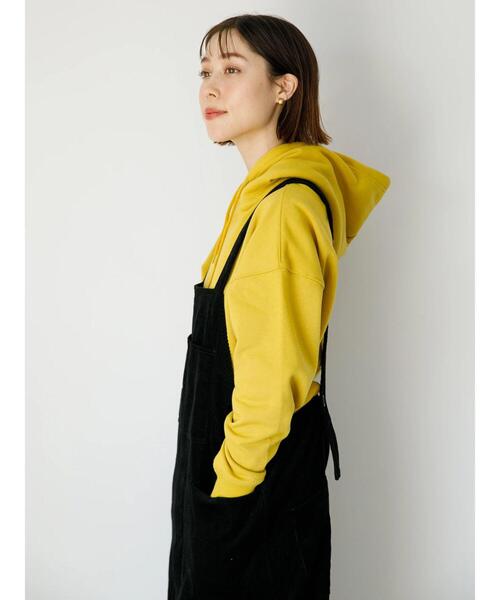 koe（コエ）の「コーデュロイオーバーオール*（サロペット/オーバーオール・レディース・グレー/オフホワイト/ブラック・L/S/M）」の12枚目の写真