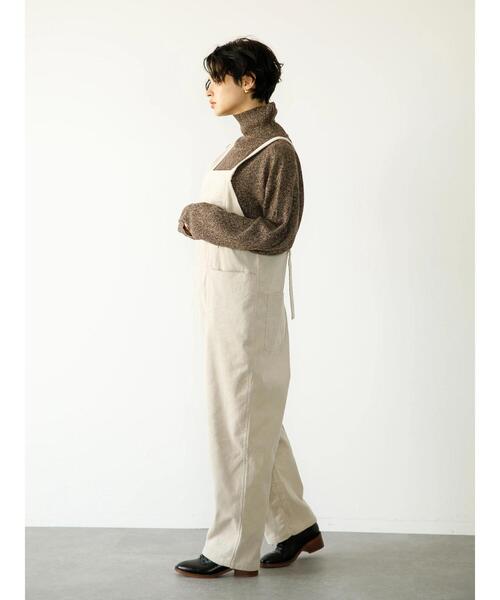 koe（コエ）の「コーデュロイオーバーオール*（サロペット/オーバーオール・レディース・グレー/オフホワイト/ブラック・L/S/M）」の15枚目の写真