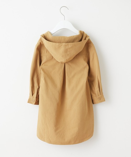 CIAOPANIC TYPY（チャオパニックティピー）の「【KIDS】レースアップフードミリタリーワンピース（ワンピース・キッズ・カーキ/キャメル・SMALL/MEDIUM/LARGE/X-LARGE/XX-LARGE）」の4枚目の写真