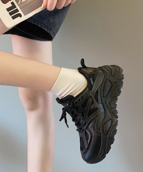 セール 厚底 レースアップボリュームスニーカー 69 スニーカー Shoes In Closet シューズインクロゼット のファッション通販 Zozotown