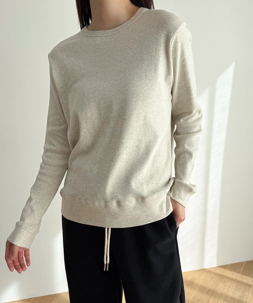 CANAL JEAN（キャナルジーン）の「harmonie -OrganicCotton-　フライスゆったり切り替えロングスリーブ（Tシャツ/カットソー・レディース・ホワイト/チャコールグレー/ブラック/グレー/オートミール・ONE SIZE）」の5枚目の写真