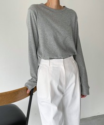 CANAL JEAN | harmonie -OrganicCotton-　フライスゆったり切り替えロングスリーブ(Tシャツ/カットソー)