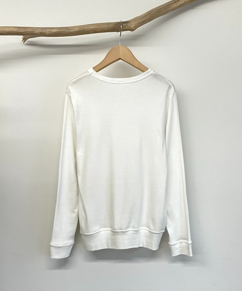 CANAL JEAN（キャナルジーン）の「harmonie -OrganicCotton-　フライスゆったり切り替えロングスリーブ（Tシャツ/カットソー・レディース・ホワイト/チャコールグレー/ブラック/グレー/オートミール・ONE SIZE）」の12枚目の写真