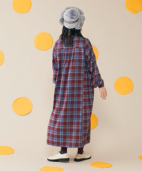 MERLOT（メルロー）の「チェックキルトワンピース（ワンピース・レディース・ブラック/ボルドー・FREE）」の9枚目の写真