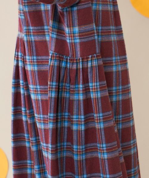 MERLOT（メルロー）の「チェックキルトワンピース（ワンピース・レディース・ブラック/ボルドー・FREE）」の11枚目の写真