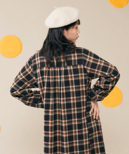 MERLOT（メルロー）の「チェックキルトワンピース（ワンピース・レディース・ブラック/ボルドー・FREE）」の5枚目の写真