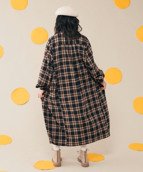 MERLOT（メルロー）の「チェックキルトワンピース（ワンピース・レディース・ブラック/ボルドー・FREE）」の20枚目の写真
