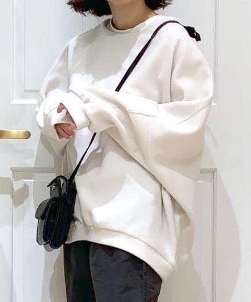 studio CLIP（スタディオクリップ）の「あったかふわふわカットプルオーバー（Tシャツ/カットソー・レディース・グレー/モカ/ライトグリーン/オフホワイト・FREE）」の2枚目の写真