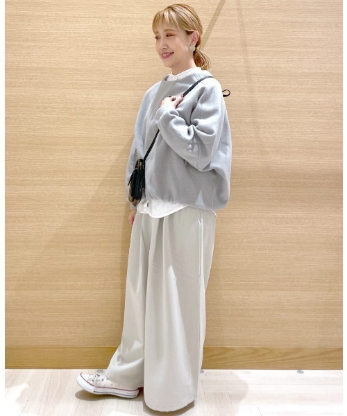 studio CLIP（スタディオクリップ）の「あったかふわふわカットプルオーバー（Tシャツ/カットソー・レディース・グレー/モカ/ライトグリーン/オフホワイト・FREE）」の6枚目の写真