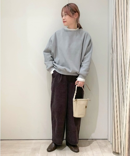 studio CLIP（スタディオクリップ）の「あったかふわふわカットプルオーバー（Tシャツ/カットソー・レディース・グレー/モカ/ライトグリーン/オフホワイト・FREE）」の9枚目の写真