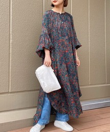 BEARDSLEY | 袖のギャザーもアクセントに《FRIPIER》プリントマキシワンピース(ワンピース)