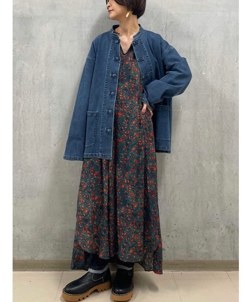 BEARDSLEY（ビアズリー）の「袖のギャザーもアクセントに《FRIPIER》プリントマキシワンピース（ワンピース・レディース・グリーン・FREE）」の14枚目の写真